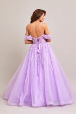 Vestido tul bordado manga caída - Image 4