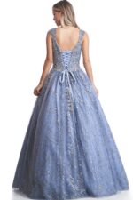 Vestido azul grisáceo de lentejuela - Image 2