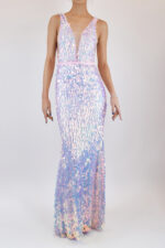 Vestido tornasol de lentejuela corte sirena