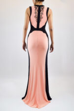 Vestido coral con contorno negro y garigoles - Image 2