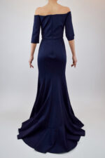 Vestido de sirena con manga tres cuartos y hombros caídos - Image 2