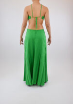 Vestido verde con argolla en abdomen y sin espalda - Image 2