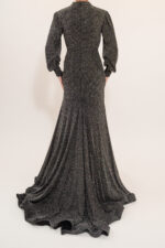Vestido gris brillante de manga larga - Image 4